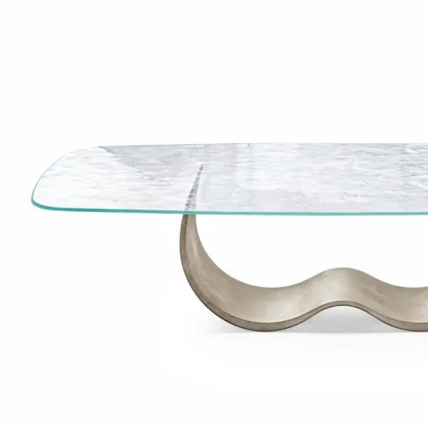 Alisei Glass Top Dining Table, Eforma Collection