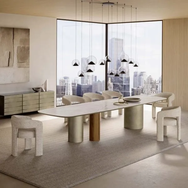 Cilindro Mix XL Large Italian Dining Table – Eforma