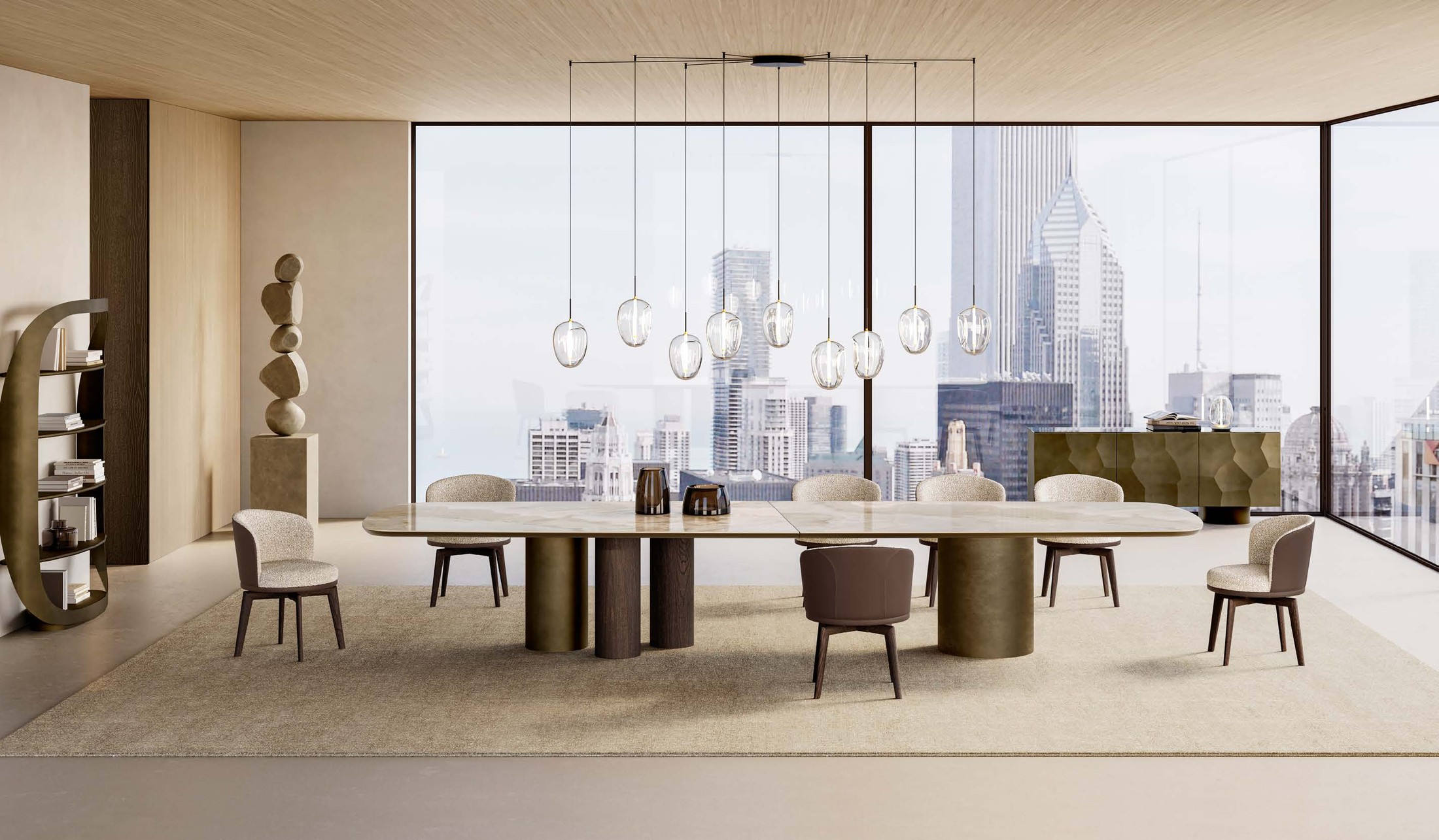 Cilindro Mix XL Large Italian Dining Table – Eforma - Image 5