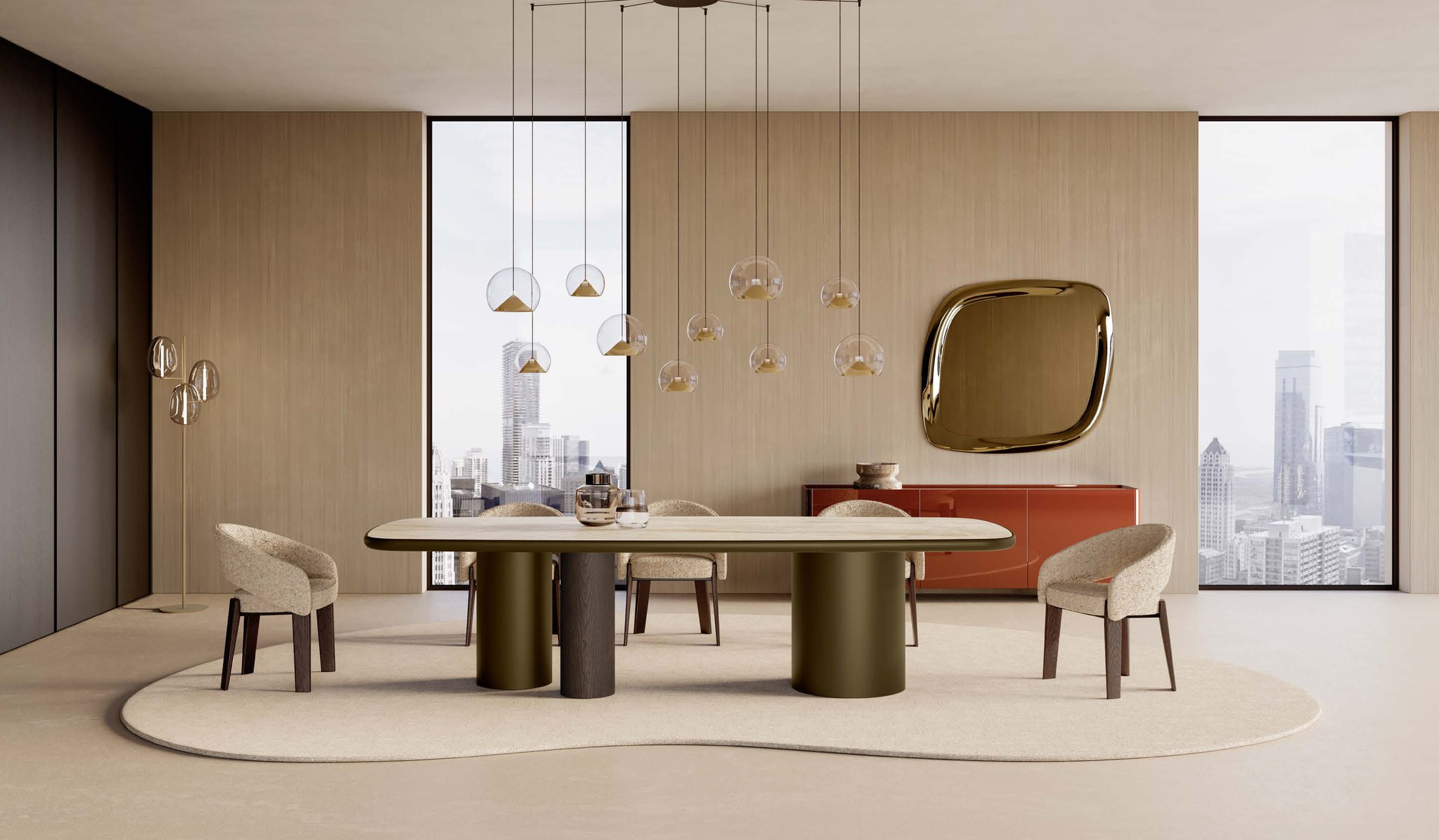 Cilindro Mix Italian Round Dining Table – Eforma - Image 8