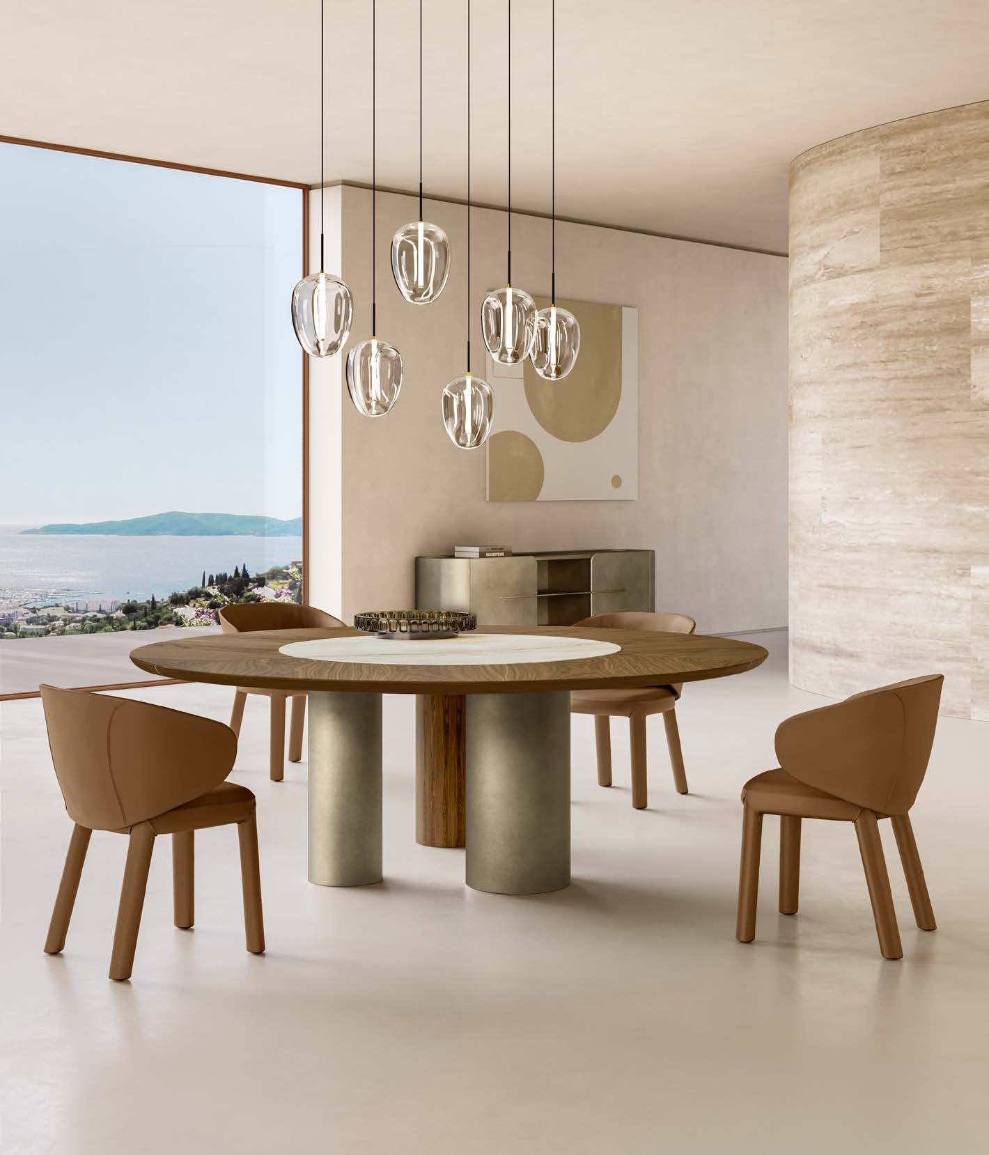 Cilindro Mix Italian Round Dining Table – Eforma - Image 5