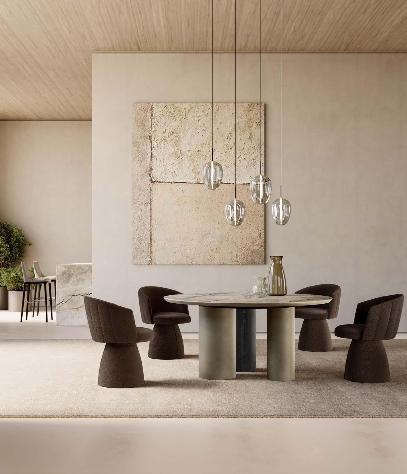 Cilindro Mix Italian Round Dining Table – Eforma - Image 4
