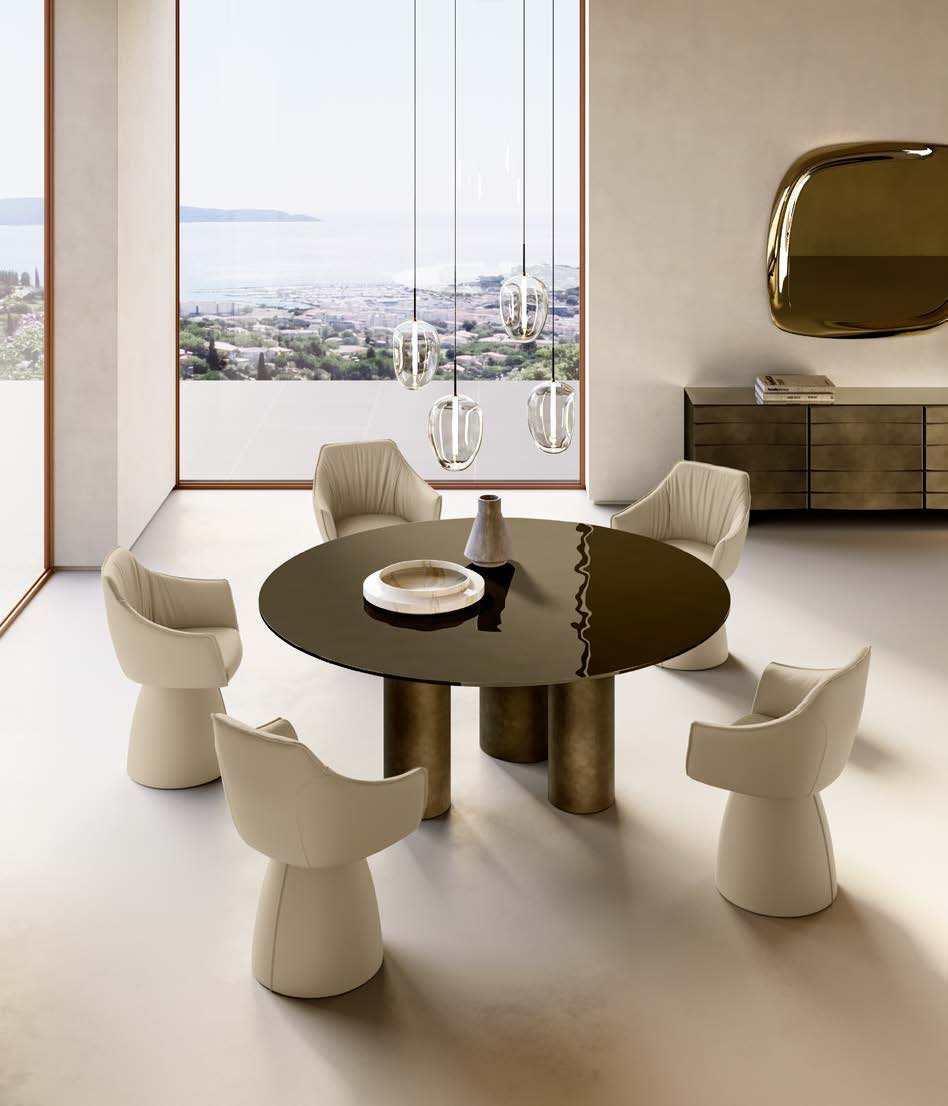Cilindro Mix Italian Round Dining Table – Eforma - Image 2