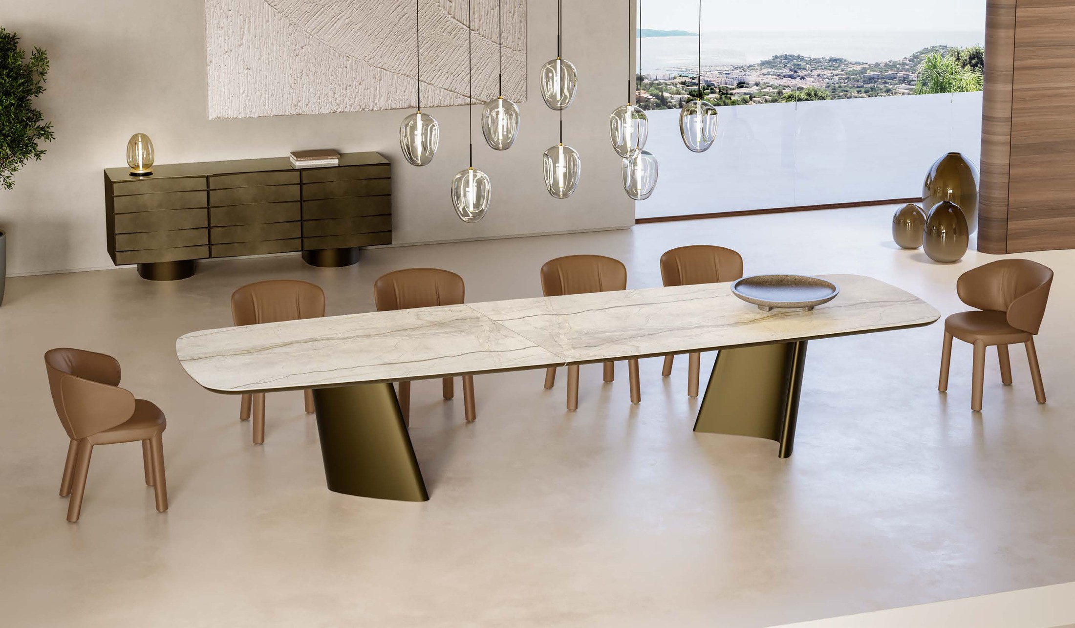 Guja Italian Dining Chair – Sculptural Upholstered Design - Image 3