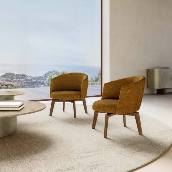 Jane Lounge Italian Lounge Chair Wood Base – Eforma
