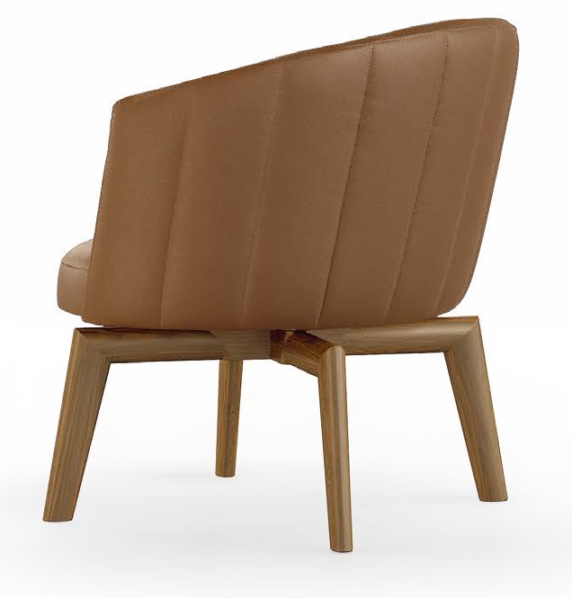 Jane Lounge Italian Lounge Chair Wood Base – Eforma - Image 4