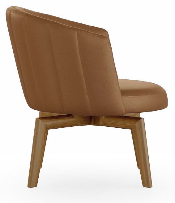 Jane Lounge Italian Lounge Chair Wood Base – Eforma - Image 3