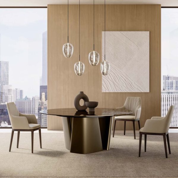 Max Arm High Deluxe Italian Armchair Wood Base – Eforma