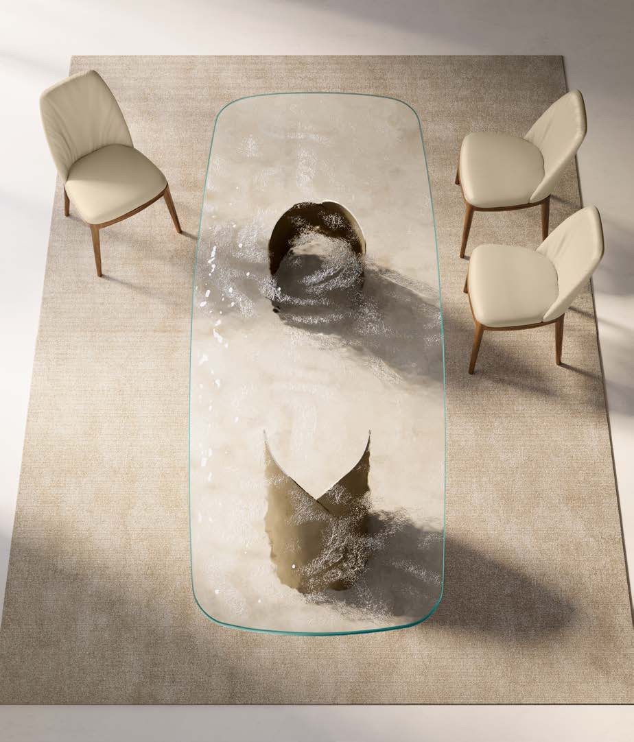 Perla Italian Glass Top Dining Table – Eforma Collection - Image 2