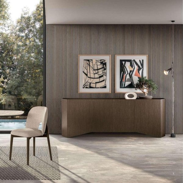 PETRA Dining Chair – Upholstered Wood Leg Chair | Status Italia
