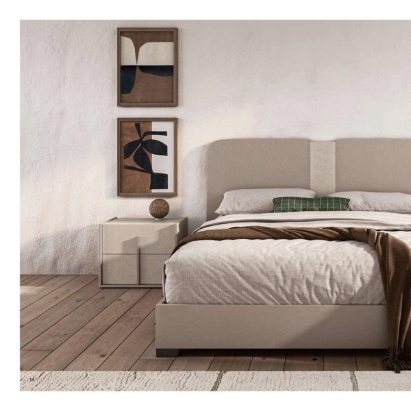 NEKA King Size Bed – Upholstered Italian Bed Frame | Status Italia