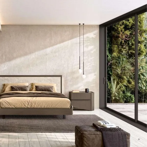 PETRA 180 Bed Structured – Slim Headboard Bed | Status Italia