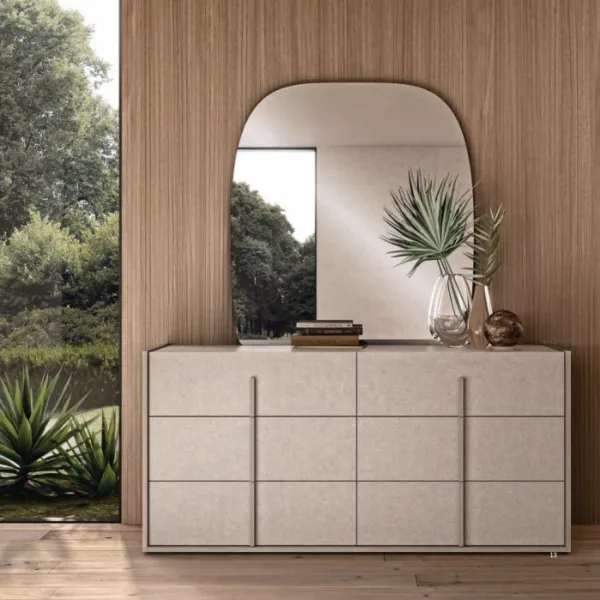 NEKA 6-Drawer Dresser – Upholstered Bedroom Storage
